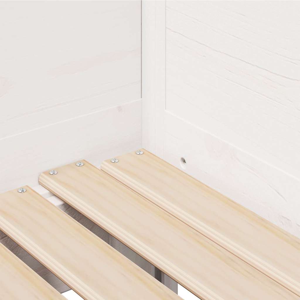 daybed med udtræk og skuffer uden madras 90x190 cm hvid