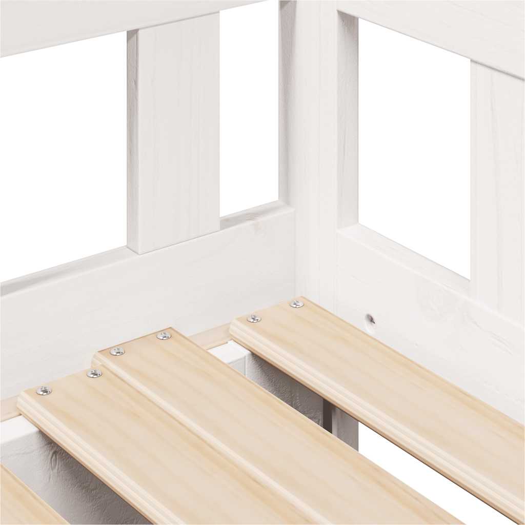 daybed med udtræk og skuffer uden madras 90x200 cm hvid