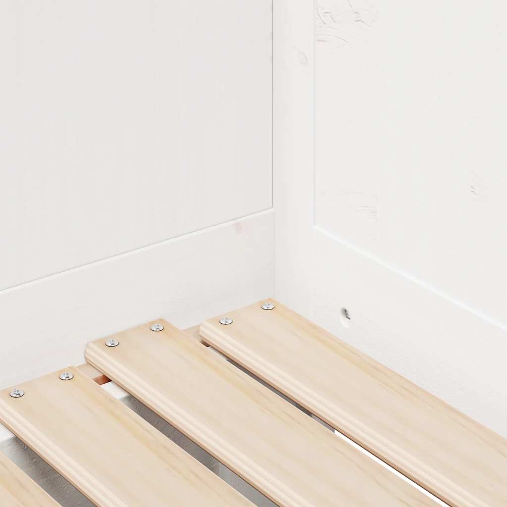 daybed med udtræk og skuffer uden madras 90x200 cm hvid