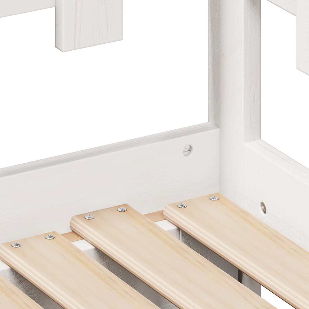 daybed med udtræk og skuffer uden madras 90x200 cm hvid