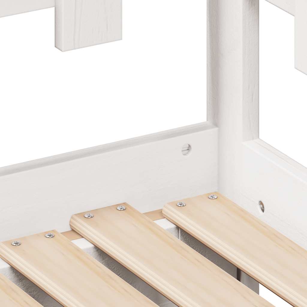 daybed med udtræk og skuffer uden madras 90x190 cm hvid