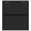 væghængt tv-bord med LED-lys 41x31x45 cm sort