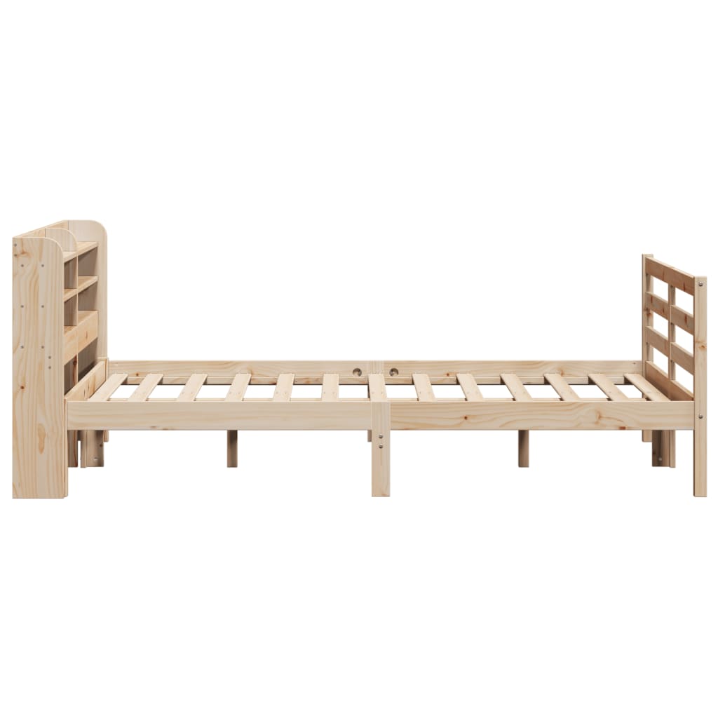 sengeramme med sengegavl 120x190 cm massivt fyrretræ