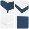 Box spring seng med madras med hovedgærde Blå 120 x 190 cm Stof