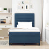 Box spring seng med madras med hovedgærde Blå 120 x 190 cm Stof
