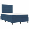 Box spring seng med madras med hovedgærde Blå 120 x 190 cm Stof