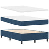 Box spring seng med madras med hovedgærde Blå 120 x 190 cm Stof