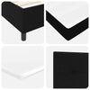 Box spring seng med madras Sort 140 x 200 cm Stof