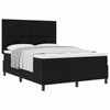 Box spring seng med madras Sort 140 x 200 cm Stof