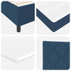 Box spring seng med madras med hovedgærde Blå 120 x 190 cm Stof