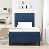 Box spring seng med madras med hovedgærde Blå 120 x 190 cm Stof