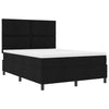 Box spring seng med madras Sort 140 x 200 cm Stof