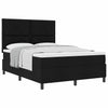 Box spring seng med madras Sort 140 x 200 cm Stof