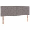 Boxmadras med topmadras med madras Gråbrun 140 x 200 cm Stof