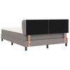 Boxmadras med topmadras med madras Gråbrun 140 x 200 cm Stof