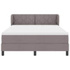 Boxmadras med topmadras med madras Gråbrun 140 x 200 cm Stof