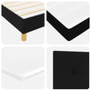 Boks madrasseng med madras creme 90x200 cm stof med madras Sort