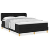 Boks madrasseng med madras creme 90x200 cm stof med madras Sort