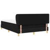 Boks madrasseng med madras creme 90x200 cm stof med madras Sort