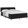 Boks madrasseng med madras creme 90x200 cm stof med madras Sort
