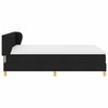 Boks madrasseng med madras creme 90x200 cm stof med madras Sort
