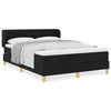 Boks madrasseng med madras creme 90x200 cm stof med madras Sort