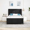 Box spring seng med madras Sort 140 x 200 cm Stof