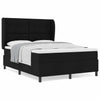 Box spring seng med madras Sort 140 x 200 cm Stof