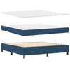 Box spring seng med madras med hovedgærde Blå 180 x 200 cm Stof