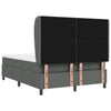 Box spring seng med madras Mørkegrå 140 x 200 cm Stof