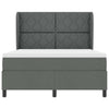 Box spring seng med madras Mørkegrå 140 x 200 cm Stof