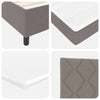 Box spring seng med madras Gråbrun 140 x 200 cm Stof