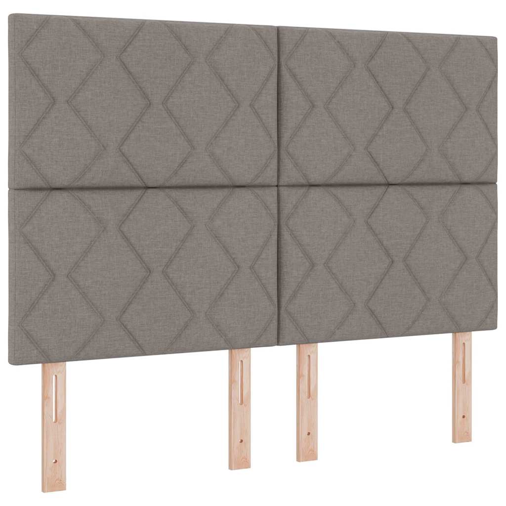 Box spring seng med madras Gråbrun 140 x 200 cm Stof