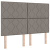 Box spring seng med madras Gråbrun 140 x 200 cm Stof