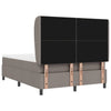 Box spring seng med madras Gråbrun 140 x 200 cm Stof