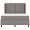 Box spring seng med madras Gråbrun 140 x 200 cm Stof