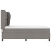 Box spring seng med madras Gråbrun 140 x 200 cm Stof