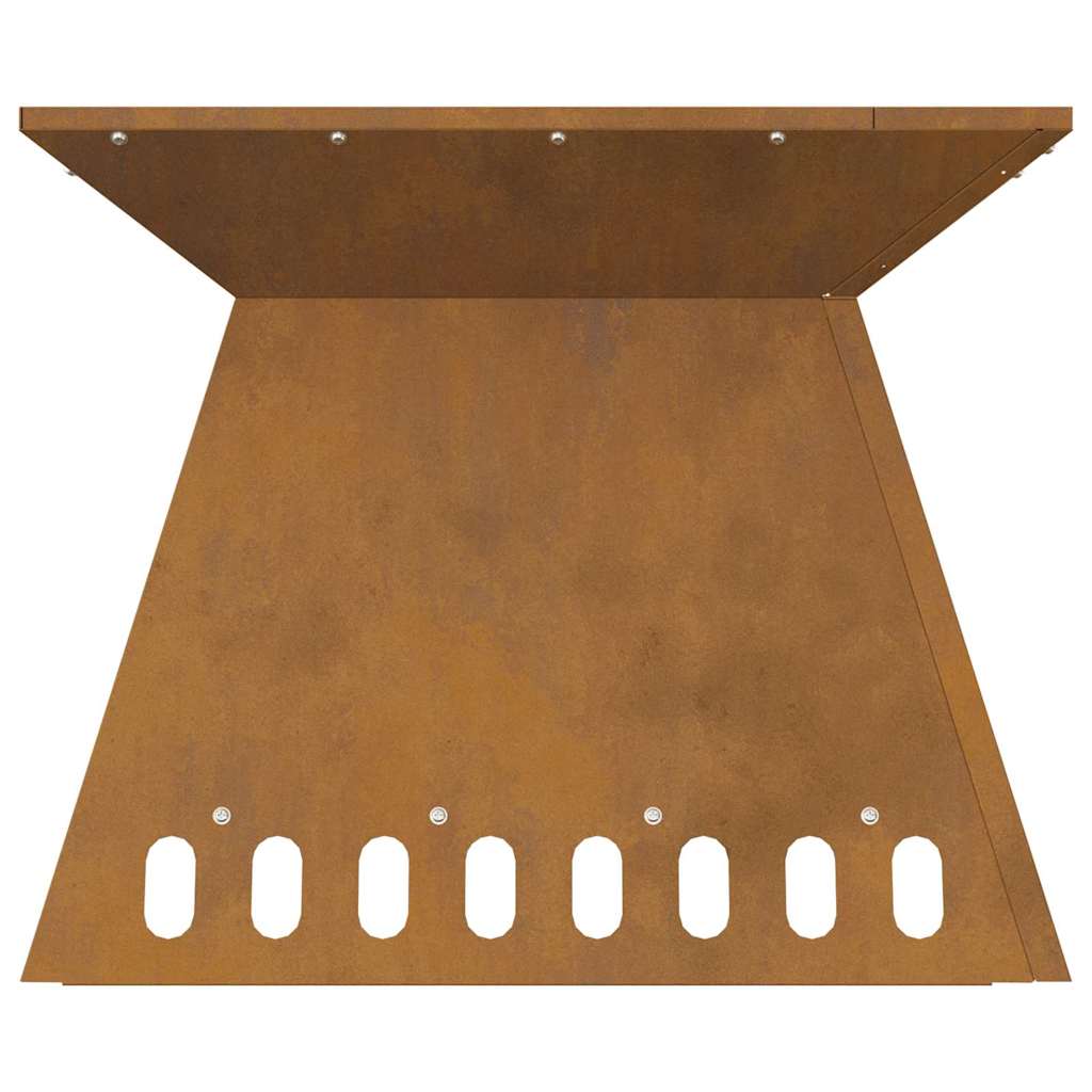 Bålsted Brun 48 x 48 x 40 cm Forvitret stål