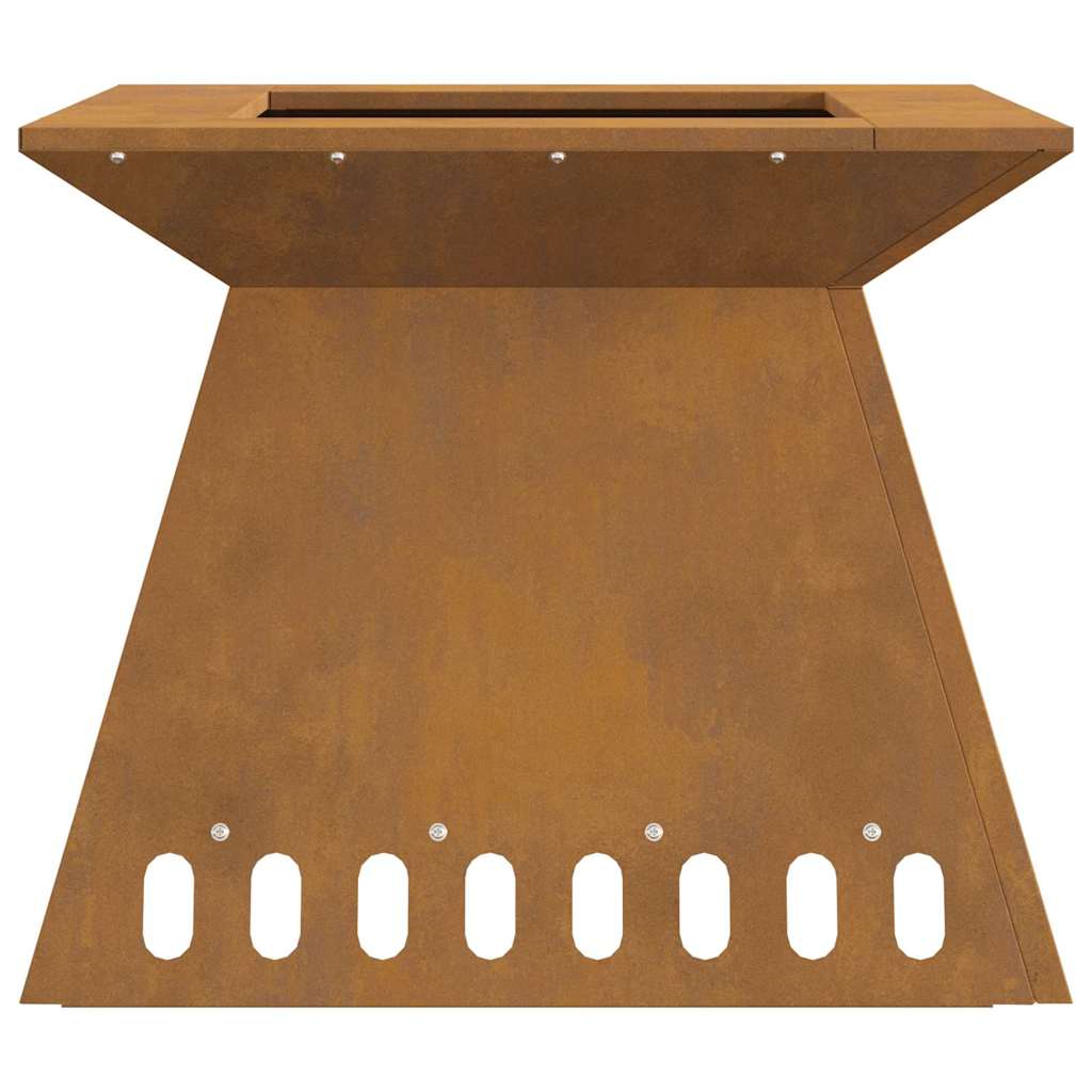 Bålsted Brun 48 x 48 x 40 cm Forvitret stål