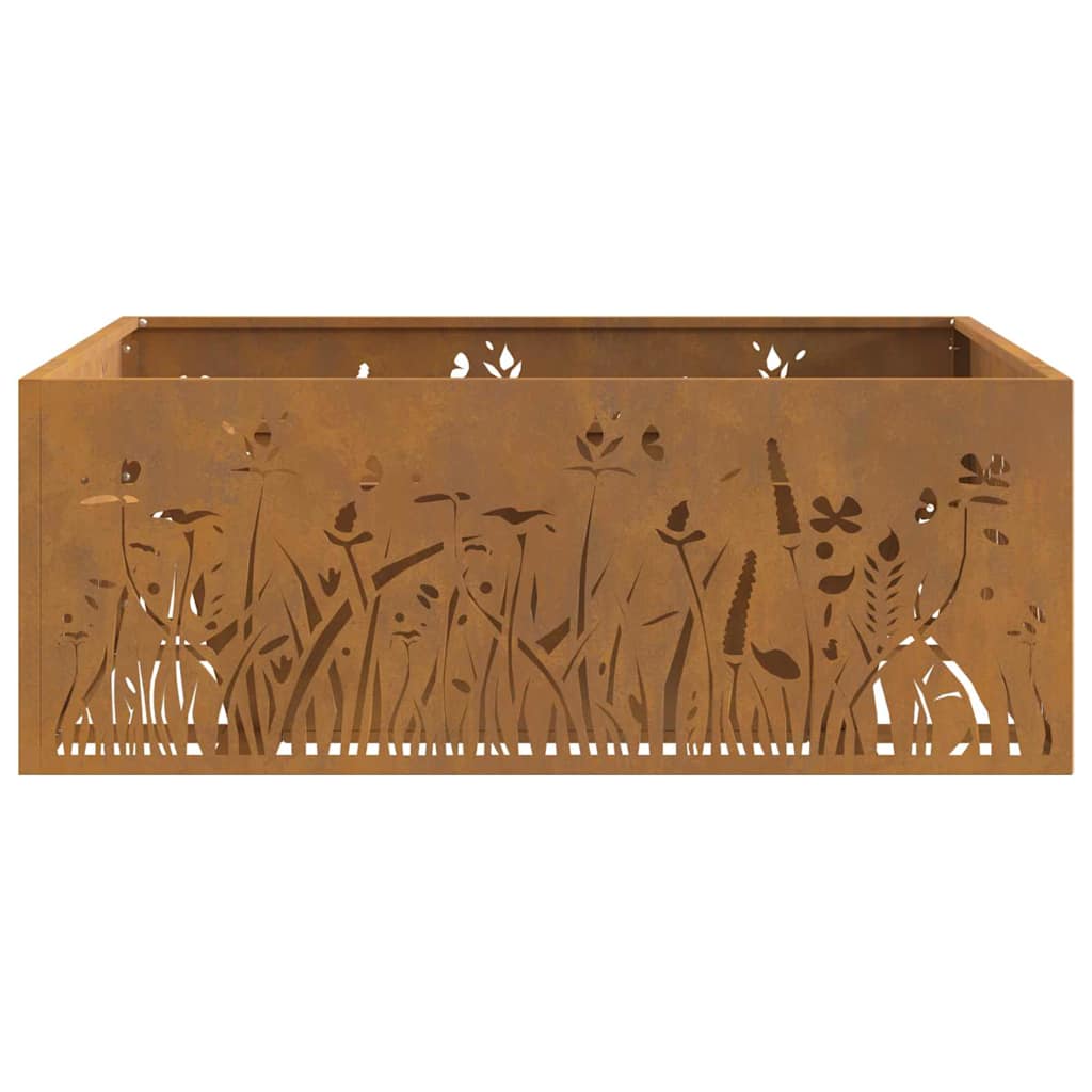 Bålsted Brun 80 x 80 x 30 cm Forvitret stål