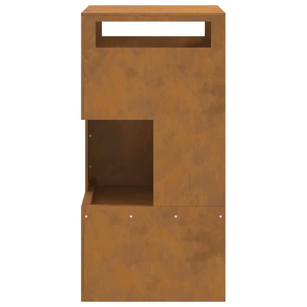 Bålsted Brun 50 x 50 x 100 cm Forvitret stål