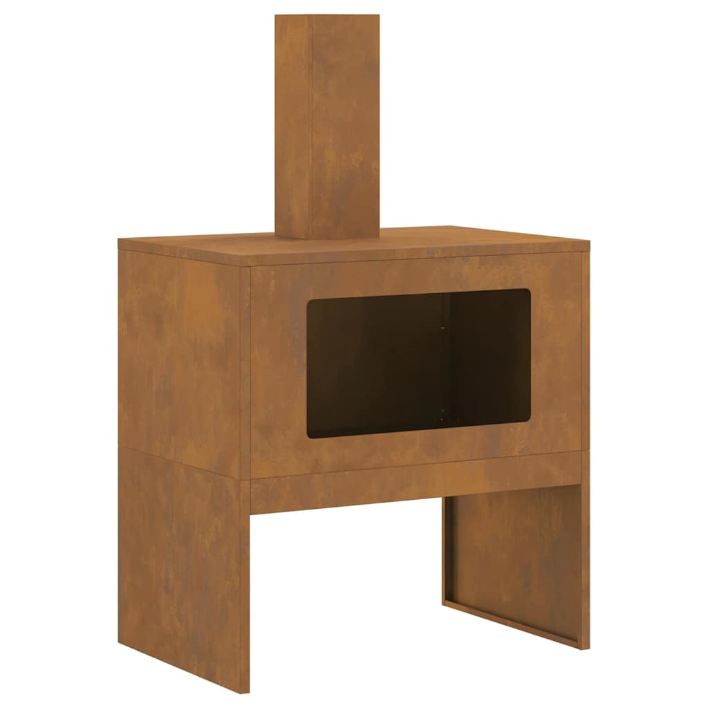 Bålsted Brun 60 x 40 x 96 cm Forvitret stål