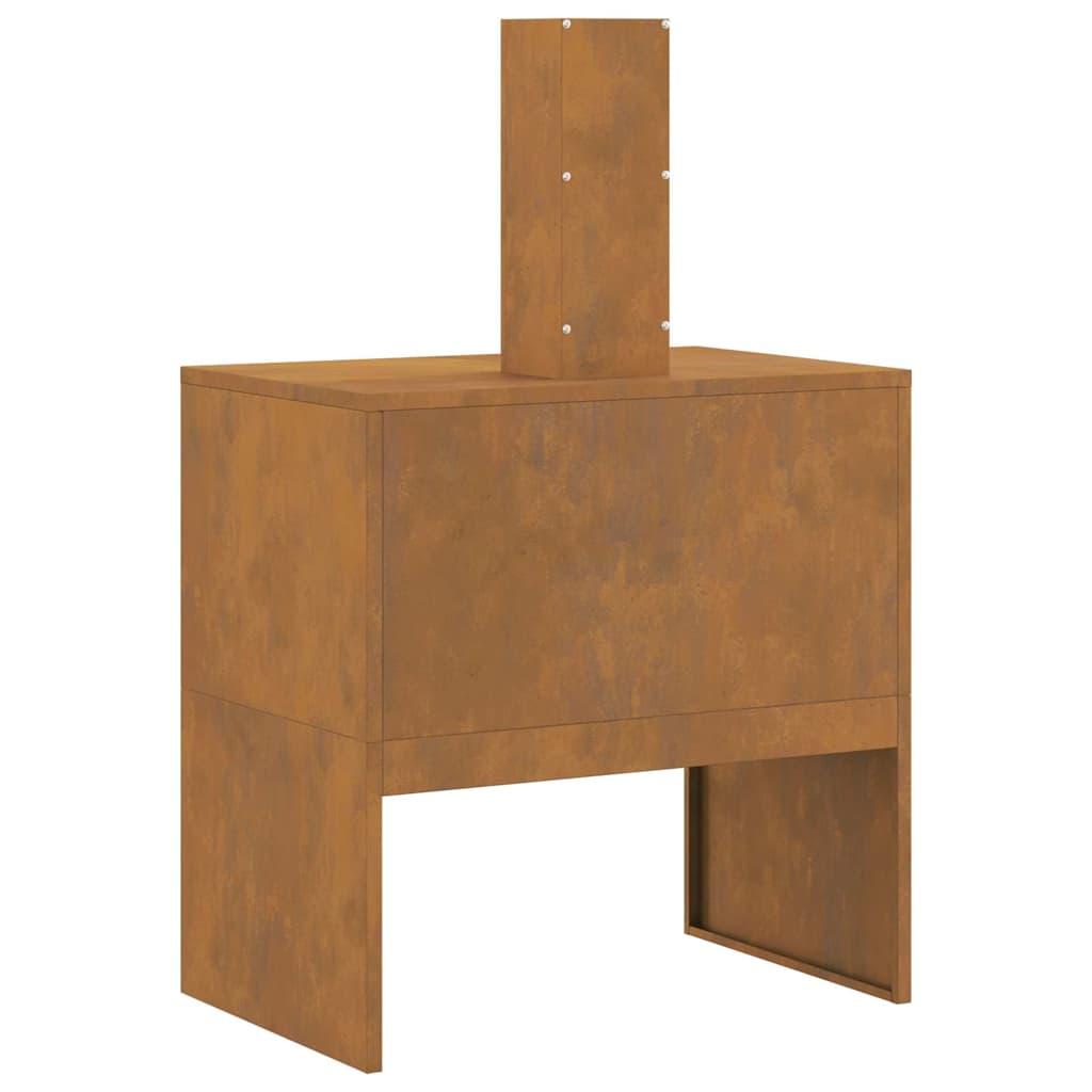 Bålsted Brun 60 x 40 x 96 cm Forvitret stål