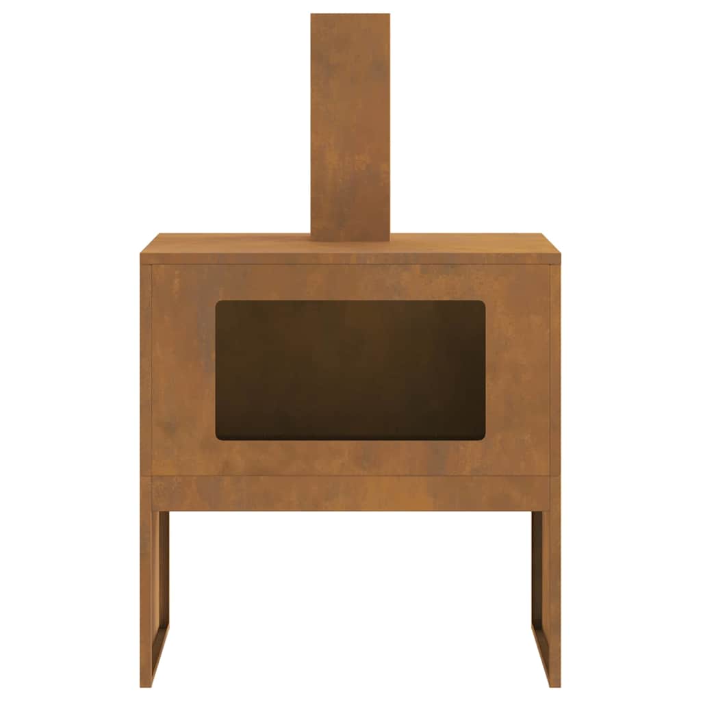 Bålsted Brun 60 x 40 x 96 cm Forvitret stål