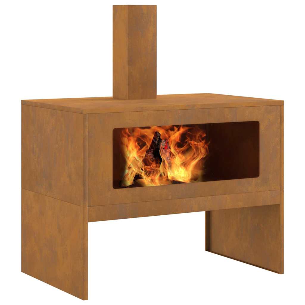 Bålsted Brun 80 x 50 x 96 cm Forvitret stål