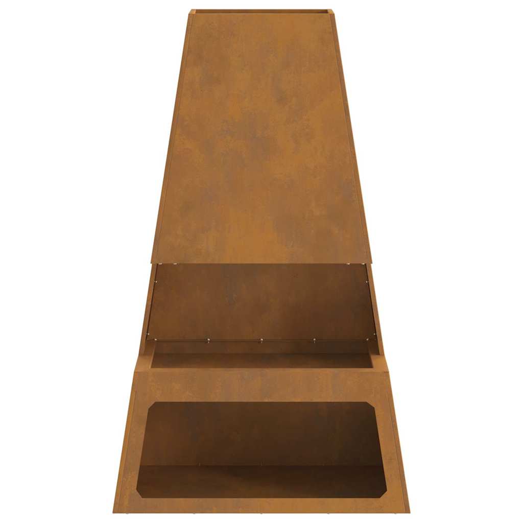 Bålsted Brun 60 x 35 x 100 cm Forvitret stål