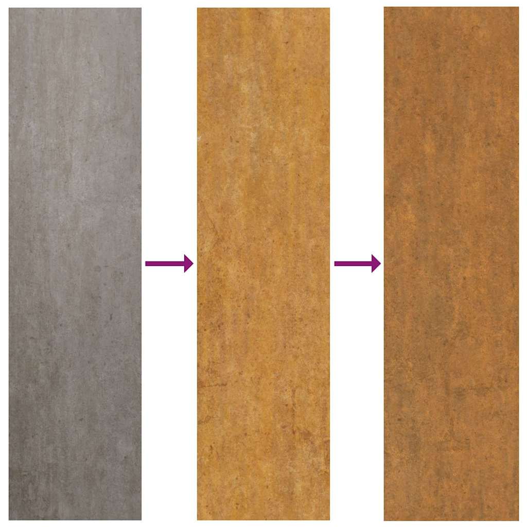 Bålsted Brun 80 x 80 x 43 cm Forvitret stål