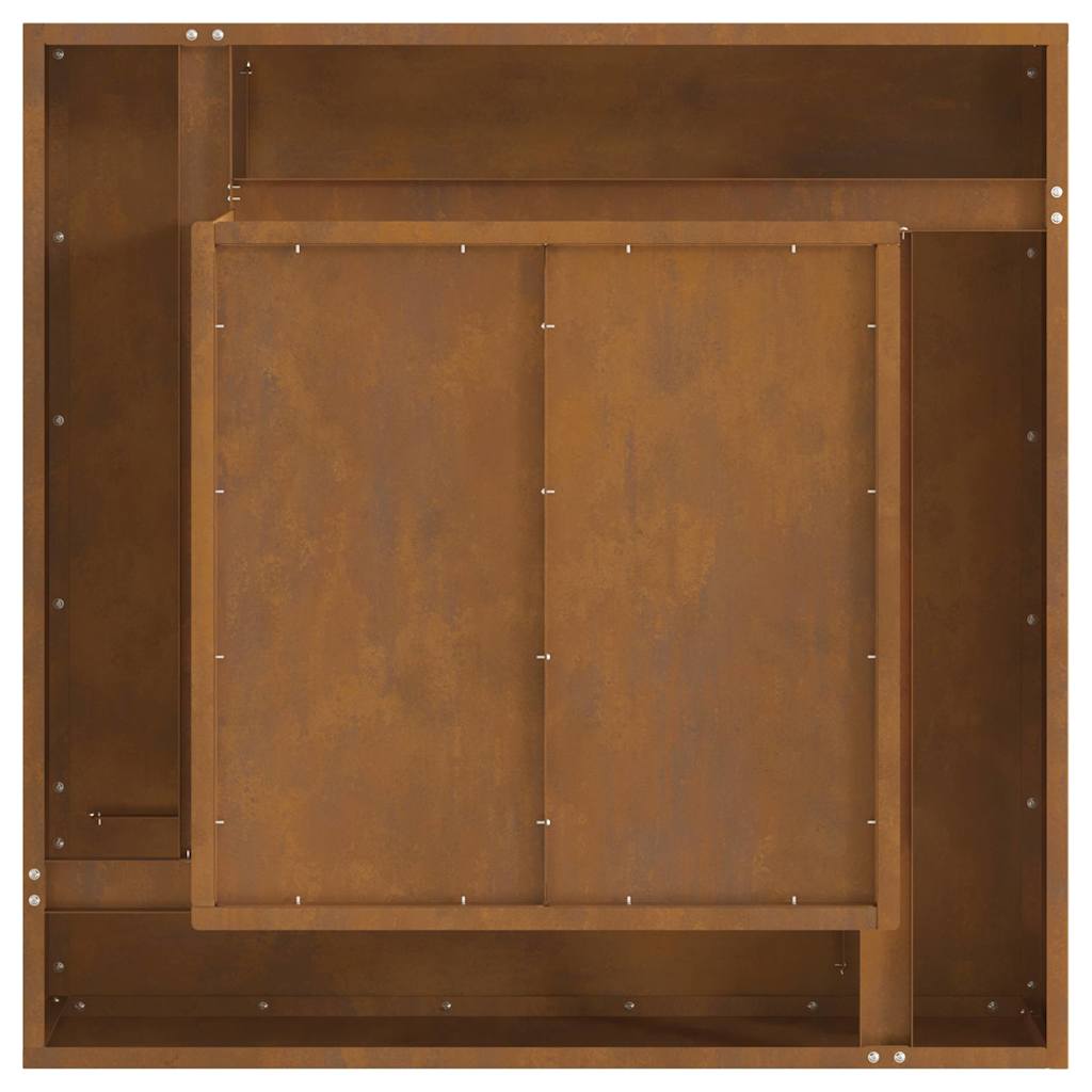 Bålsted Brun 80 x 80 x 40 cm Forvitret stål