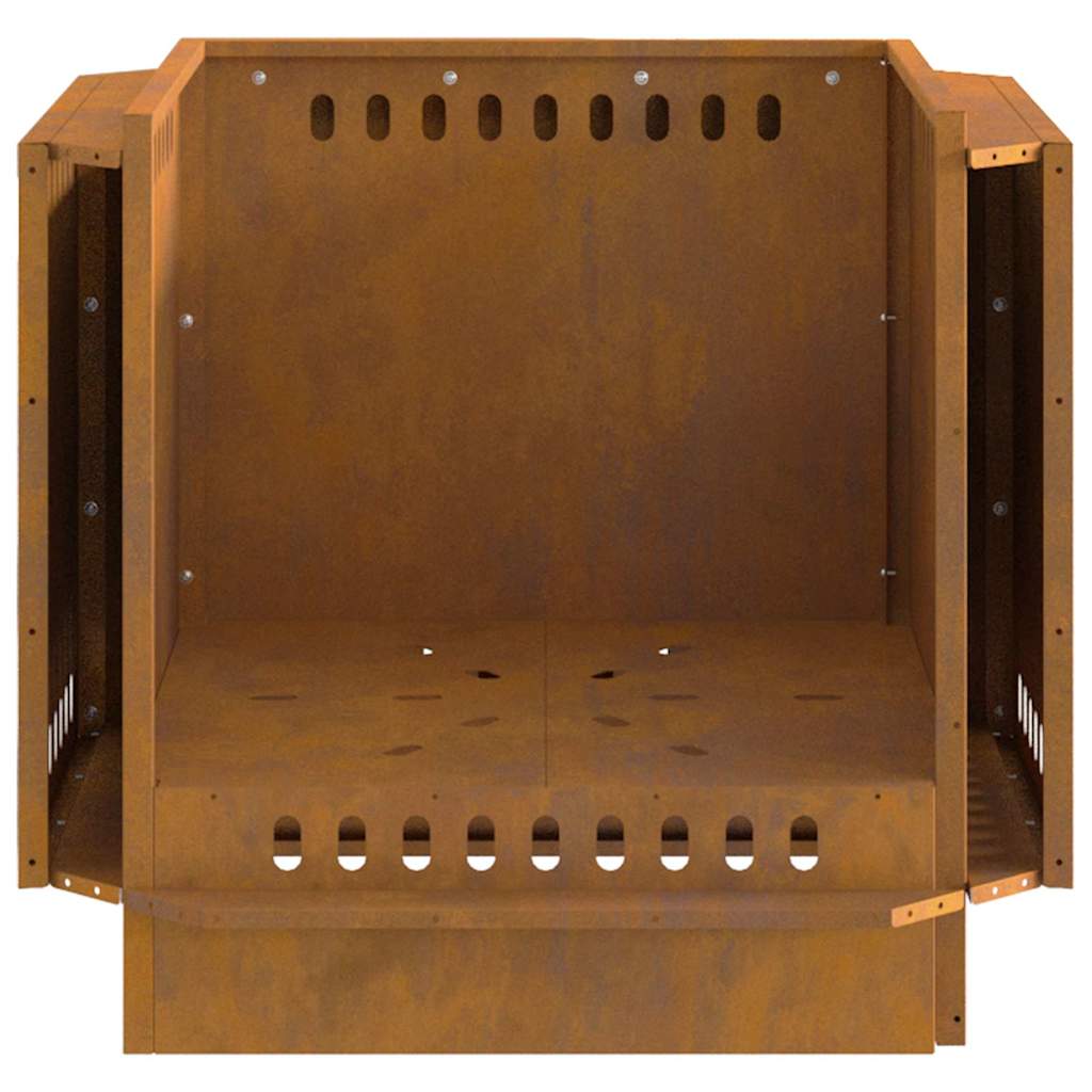 Bålsted Brun 58 x 58 x 51 cm Forvitret stål