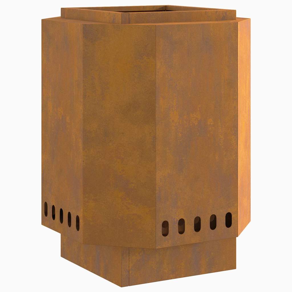 Bålsted Brun 38 x 38 x 51 cm Forvitret stål